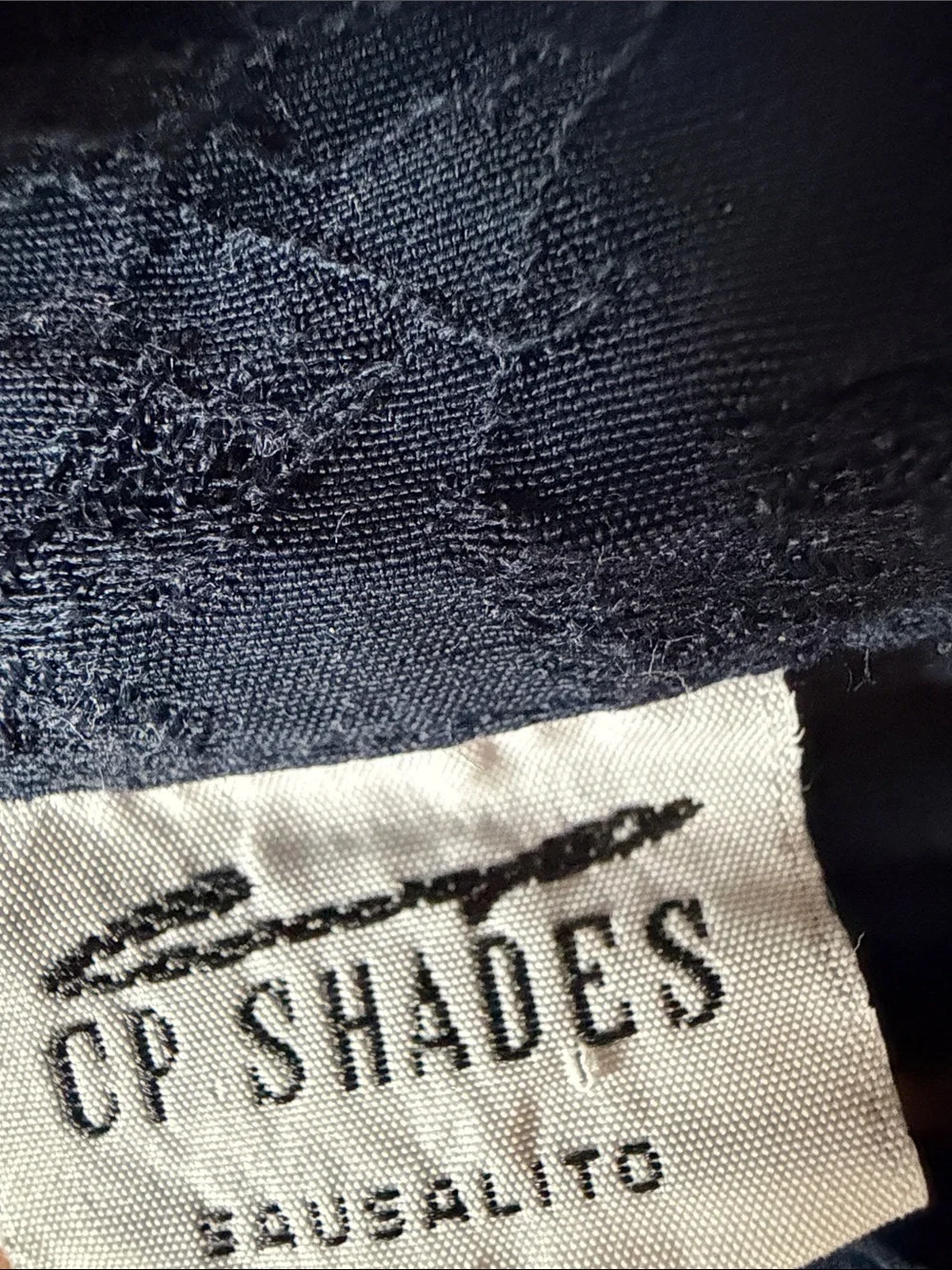 CP Shades Sausalito Navy Textured Rayon Button Up Blouse - Medium - Picture 2 of 5